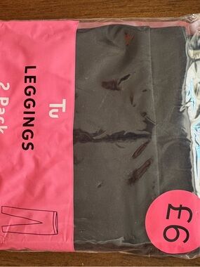 Girls Black Leggings 2-Pack Tu Brand